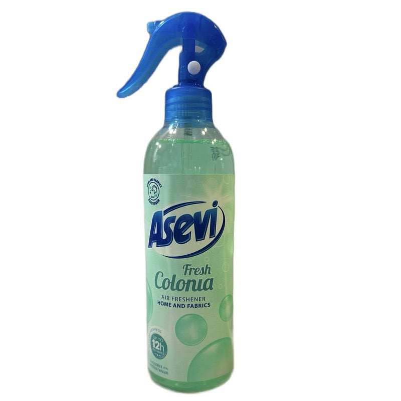 Asev air freshener/fabric spray - 1 x 400ml choose from Brisa/Breeze or Colonia