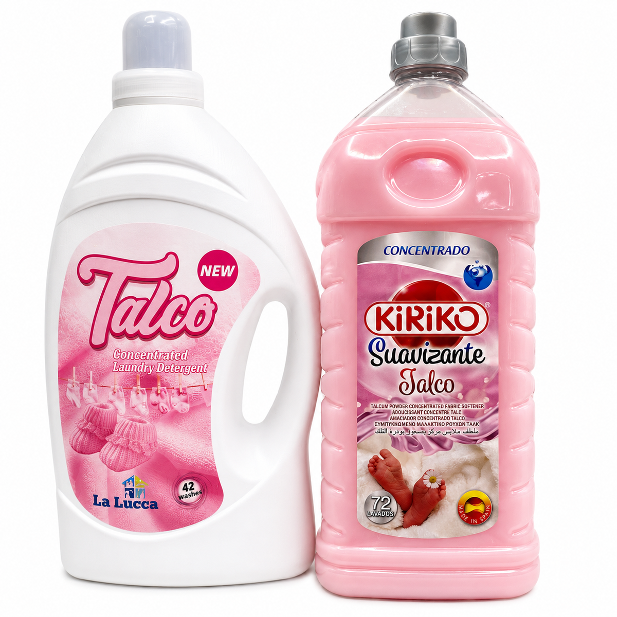La Lucca Talco Laundry Bundle – 42 Wash Detergent & Kiriko Talco Fabric Softener 72 Washes – Spanish Laundry Fragrance