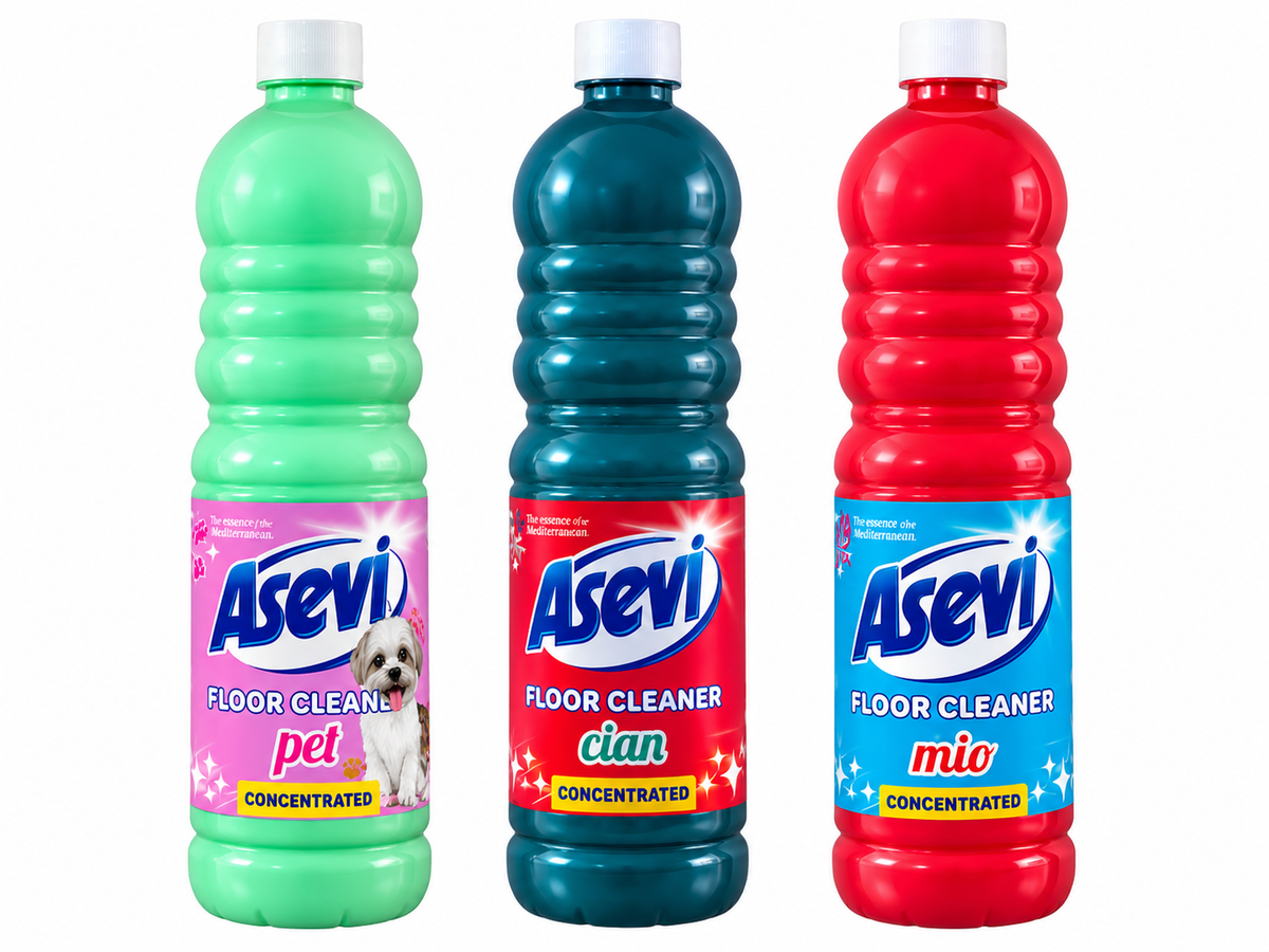 Asevi Concentrated Floor Cleaner – Pet, Cian & Mio x 1