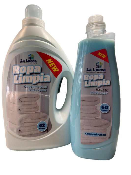 La Lucca Ropa Limpia Concentrated Laundry Detergent 42 Wash & Fabric Softener 60 Wash Bundle x 2