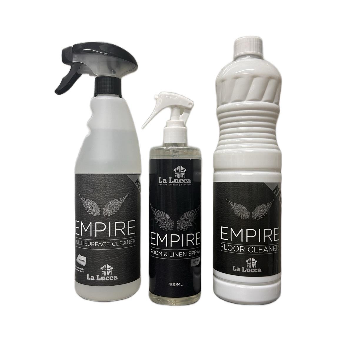 La Lucca Empire Floor, Multi Surface & Air & Linen Spray x 3 Item Bundle