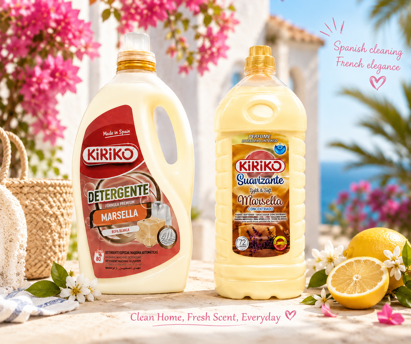 Kiriko Marsella Laundry Bundle – Detergent (80 Washes) & Fabric Softener (72 Washes)