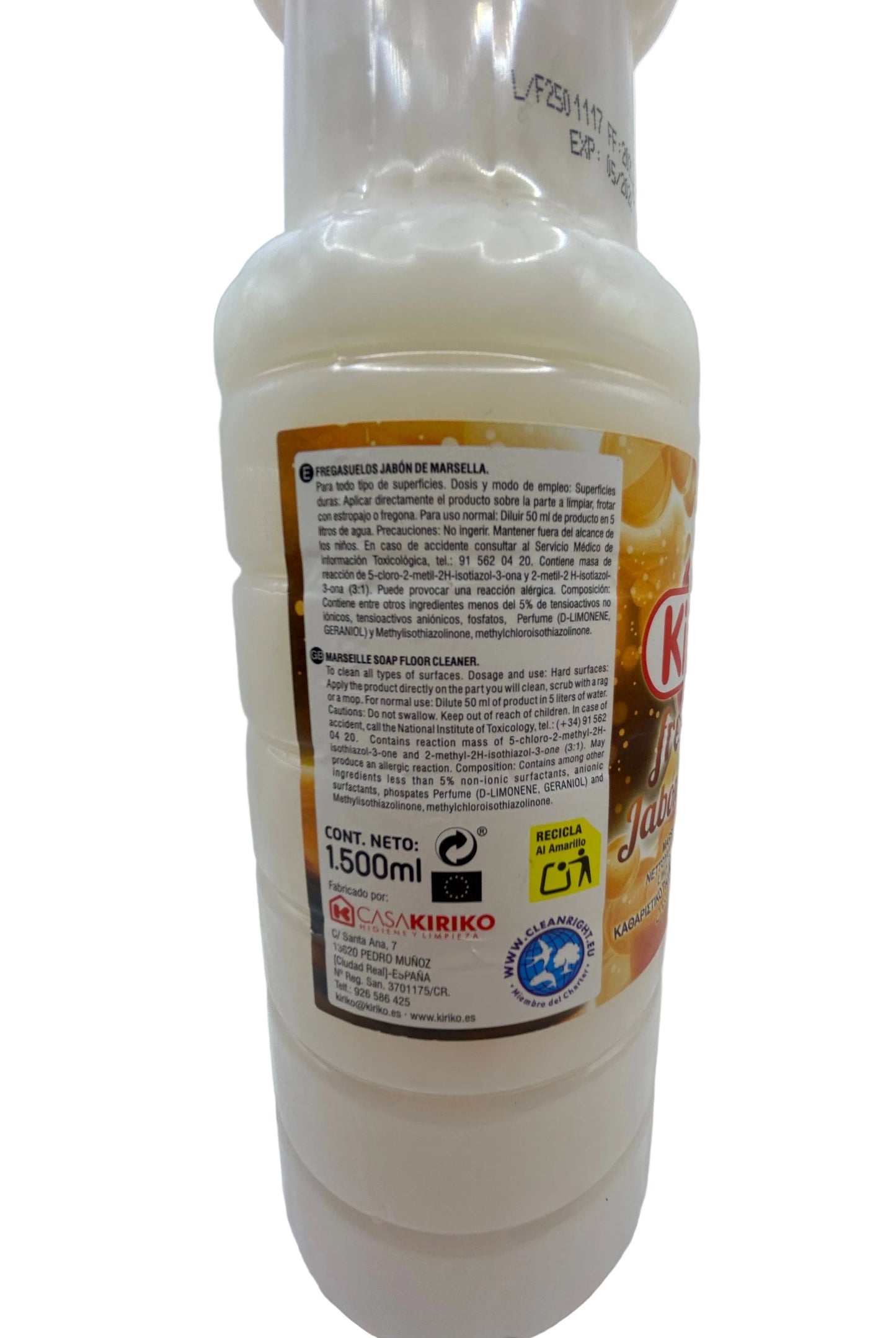 Kiriko Spanish Concentrated Marsella 1.5L Floor Cleaner