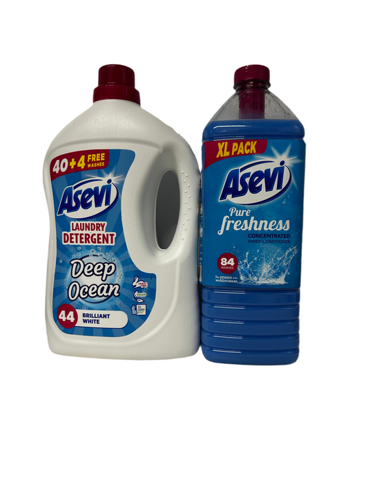 Asevi Deep Ocean Detergent & Puro Frescor Fabric Softener Bundle x 2 items