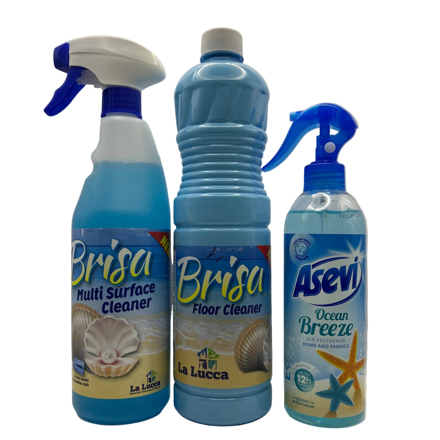 La Lucca & Asevi Spanish Brisa x 3 Items. Floor, Multi Surface, Air & Fabric Freshener Bundle