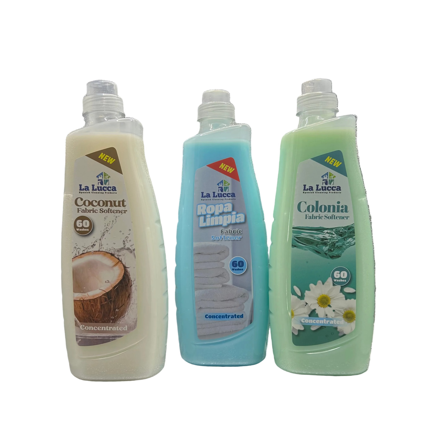 La Lucca Spanish Clothes Fabric Softeners - choose from Coconut Scent or Colonia 1 x 60 Washes