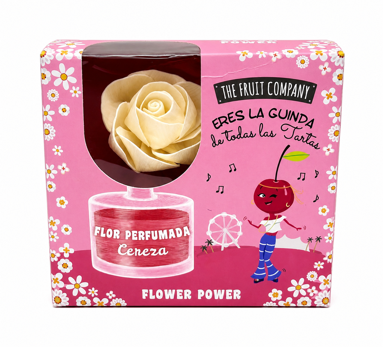 The Fruit Company Flower Reed Diffuser – Cherry, Strawberries & Cream or Blackberry – Natural Extracts – Long Lasting Home Fragrance