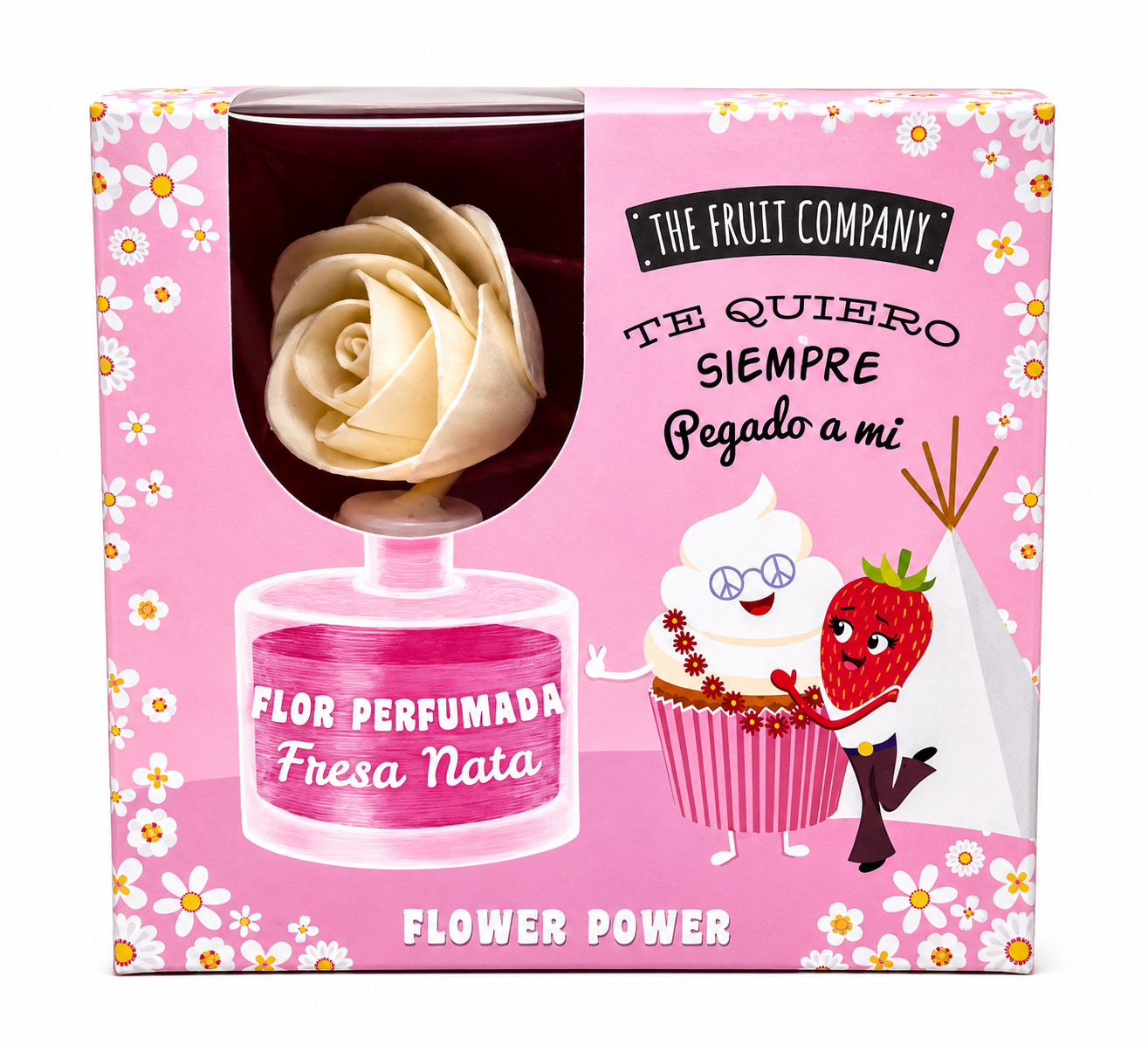 The Fruit Company Flower Reed Diffuser – Cherry, Strawberries & Cream or Blackberry – Natural Extracts – Long Lasting Home Fragrance