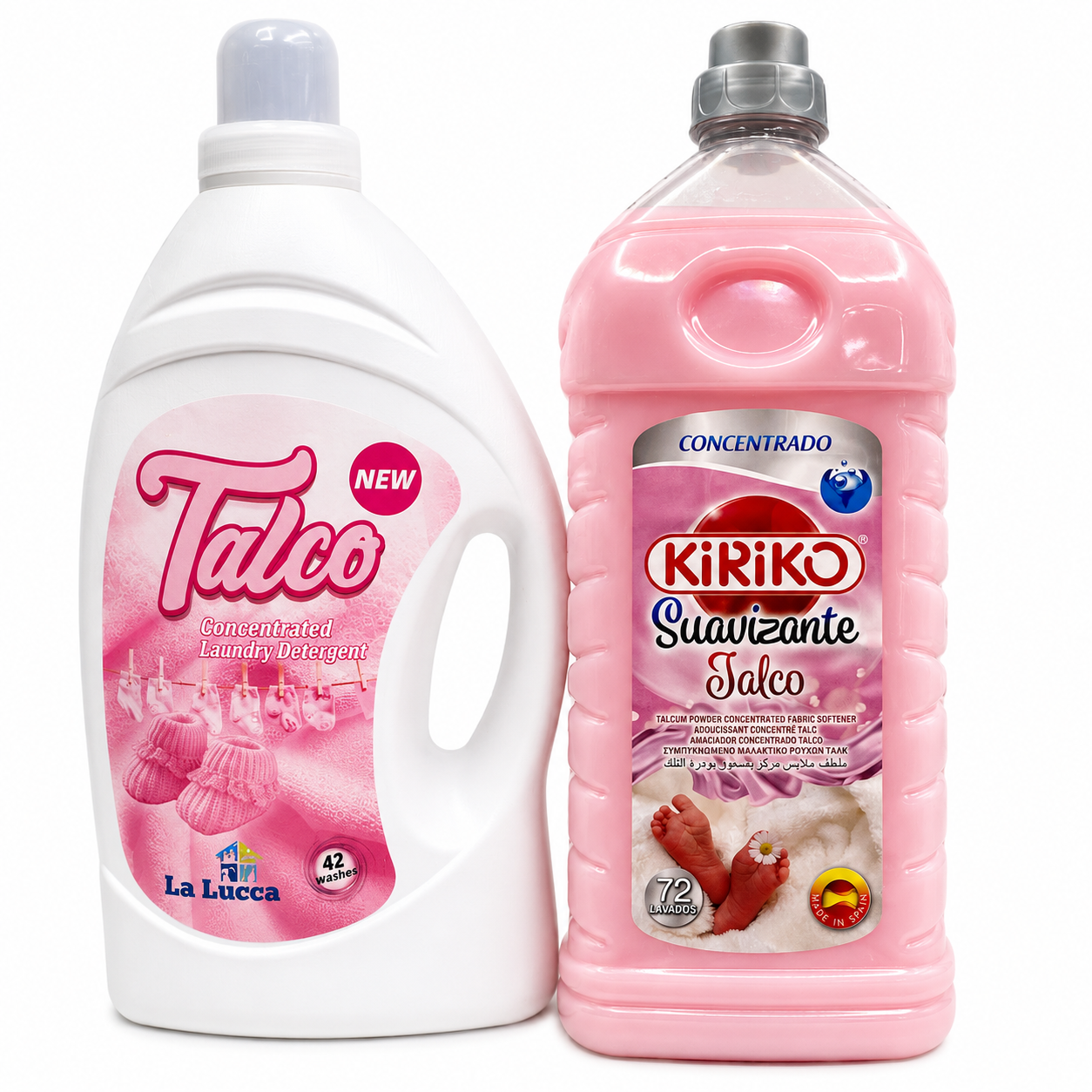 La Lucca Talco Laundry Bundle – 42 Wash Detergent & Kiriko Talco Fabric Softener 72 Washes – Spanish Laundry Fragrance