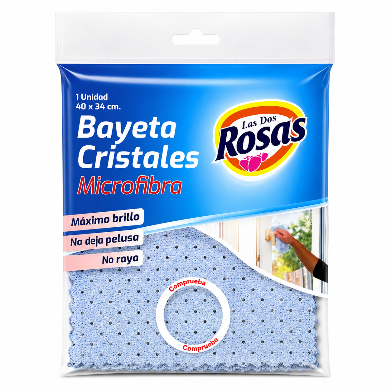Cristales Glass Cloth 40 x 30cm – Dual-Sided Microfibre Glass Cloth