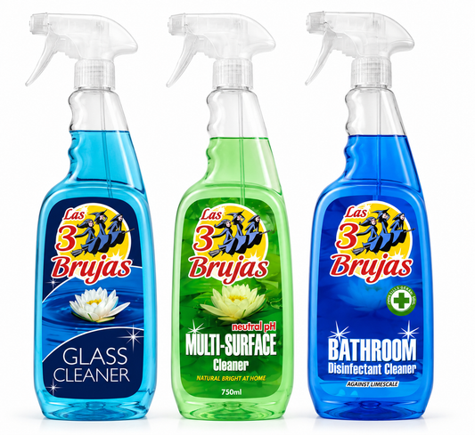 3 Witches Spanish Cleaning Spray 750ml – Choose Glass Cleaner, Bathroom Cleaner or Multi Surface Cleaner