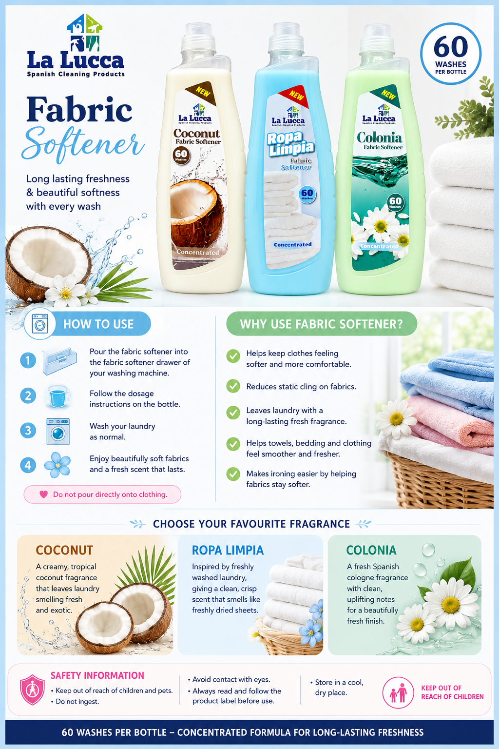 La Lucca Spanish Clothes Fabric Softeners