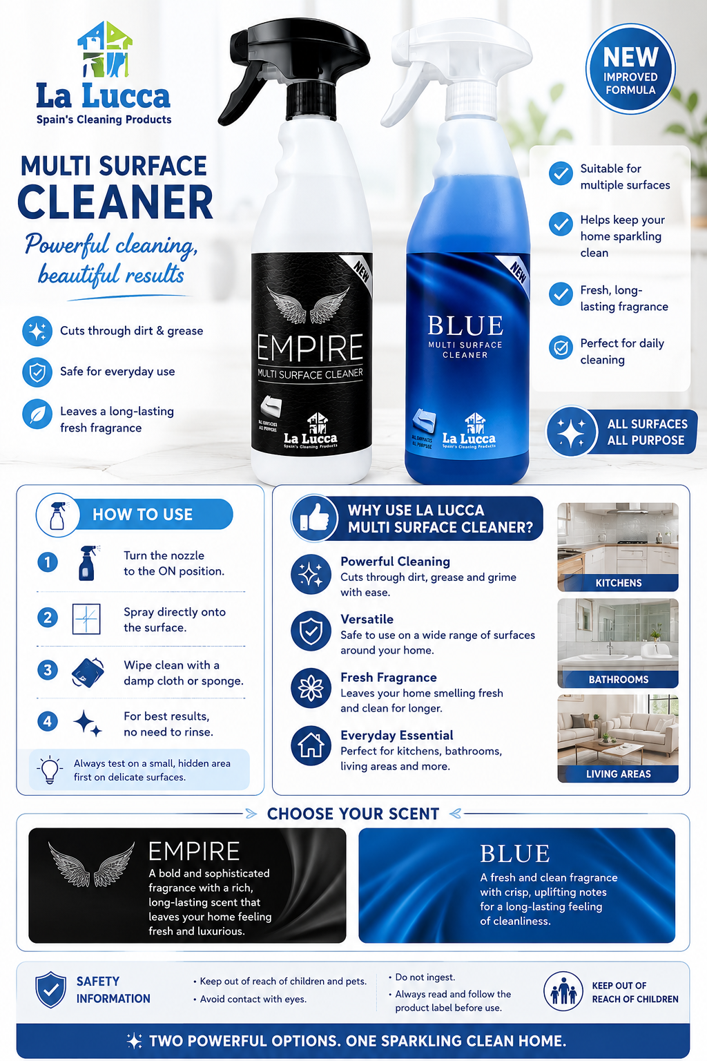 La Lucca Spanish Cologne Multi Surface Cleaner