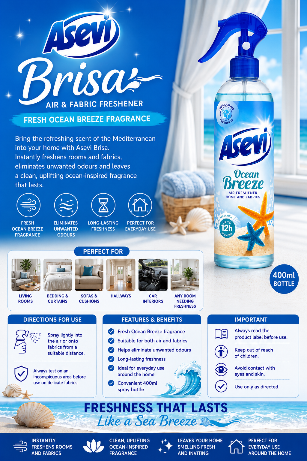 Asevi Brisa/Breeze Spanish Air & Fabric Freshener