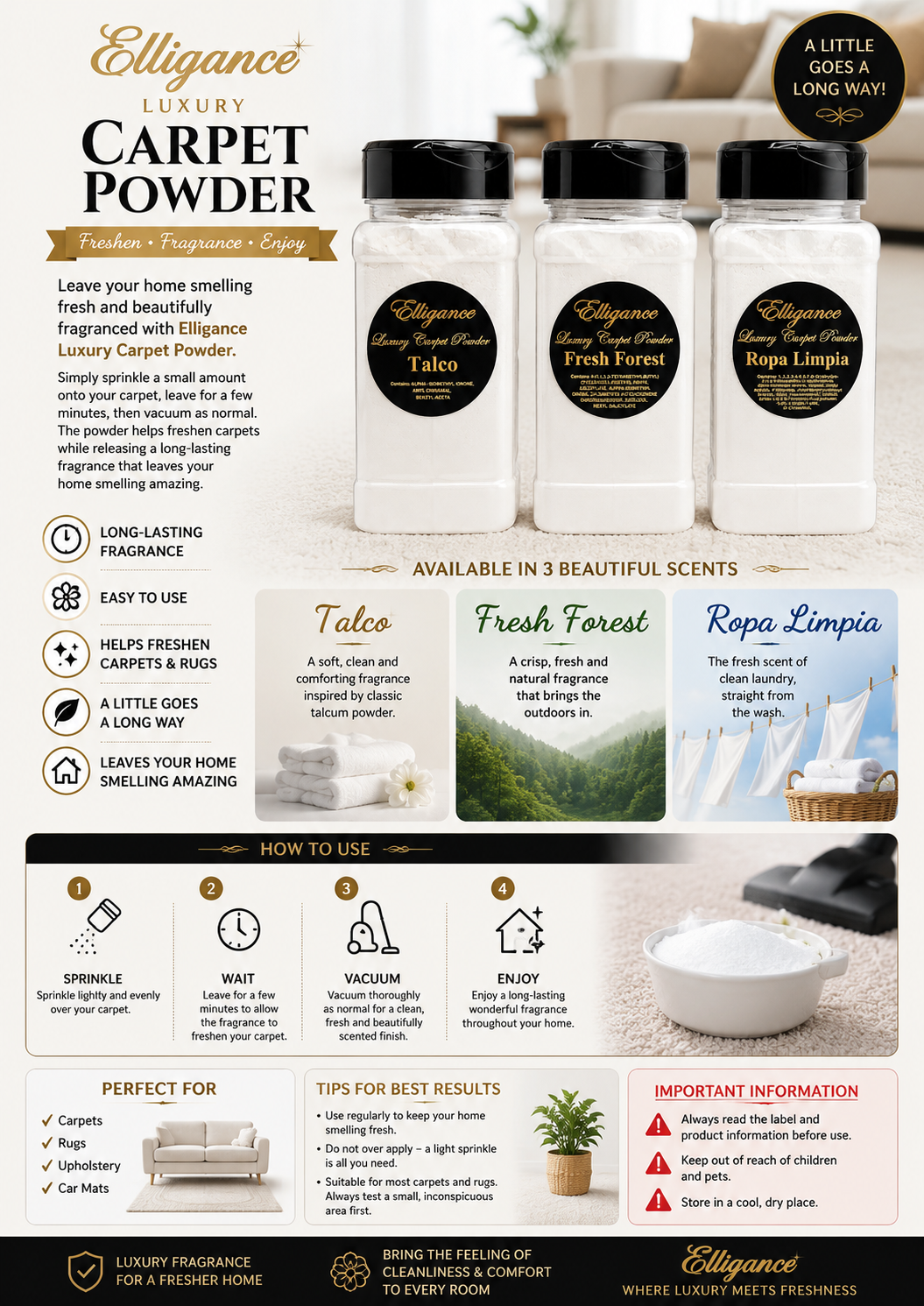 Elligance Luxury Carpet Powder 500g