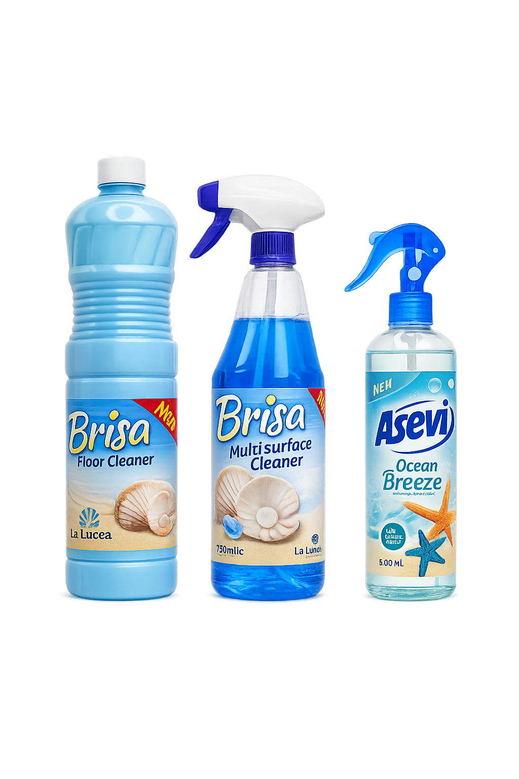 La Lucca & Asevi Spanish Brisa x 3 Items. Floor, Multi Surface, Air & Fabric Freshener Bundle