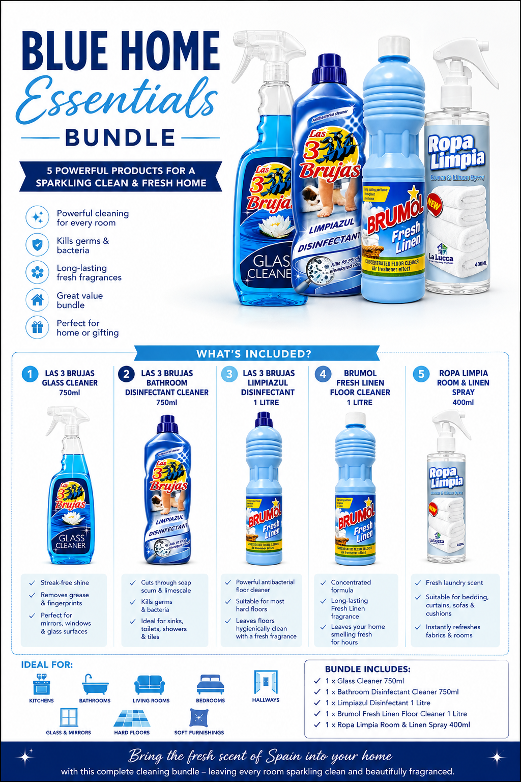 Blue Home Essentials Spanish Bundle x 5 Items