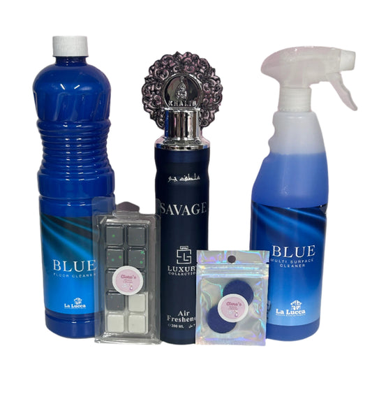 Blue Cologne Spanish Fragrance & Cleaning Bundle x 5 items