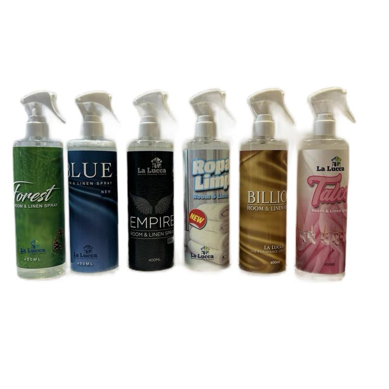 La Lucca Air & Linen Fabric Fresheners 400ml - Choose from Empire Blue Forest Fresh Billion Ropa Limpia Talco