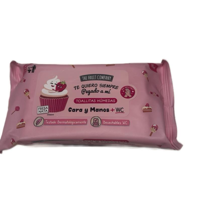 The Fruit Company Scented Hand Wipes 70% Alcohol Handy Cleansing with Aloe Vera  E & Chamomile
