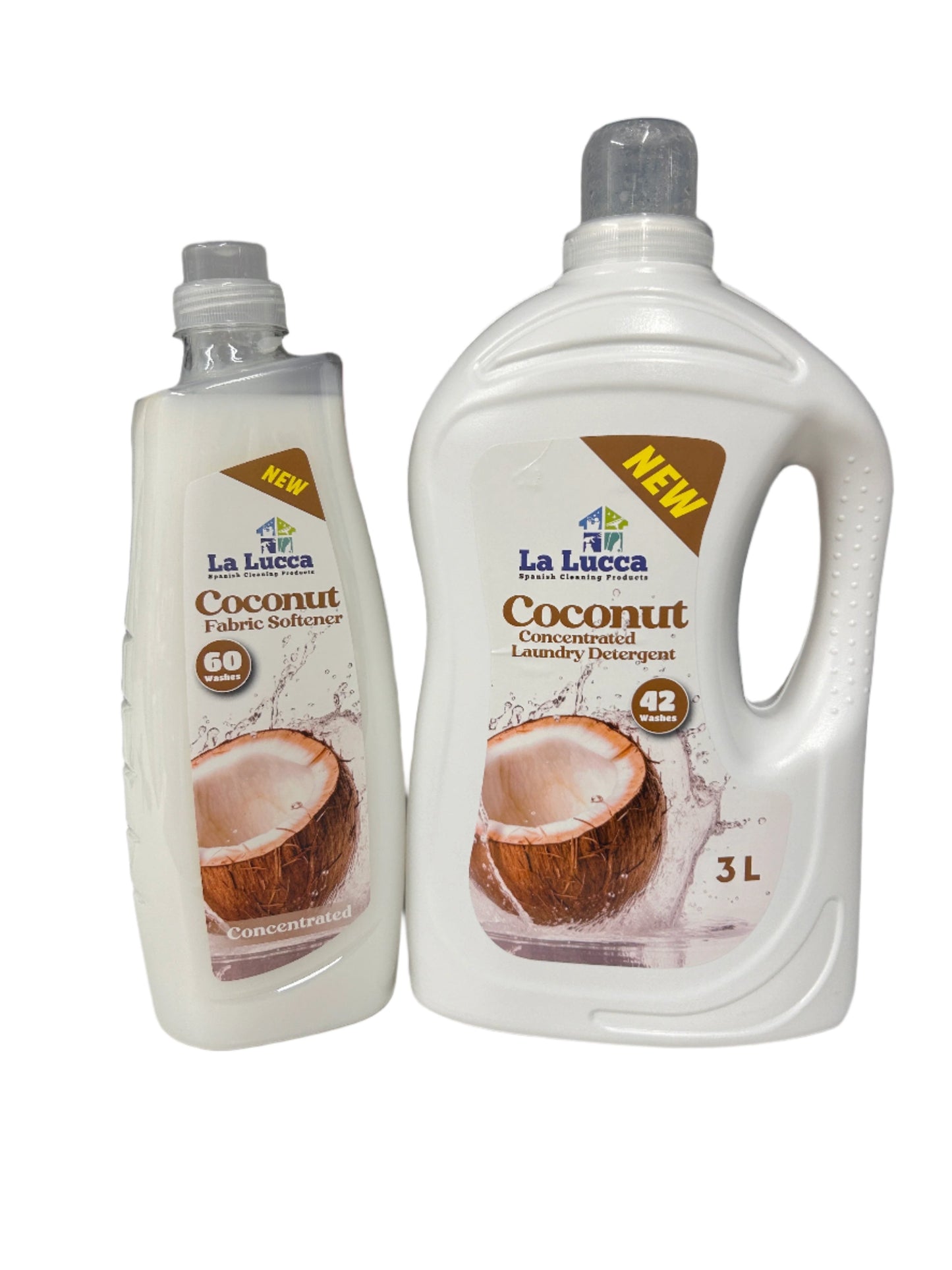 Coconut Detergent 42 Washes & Coconut Fabric Softener 60 Washes Bundle x 2 Items